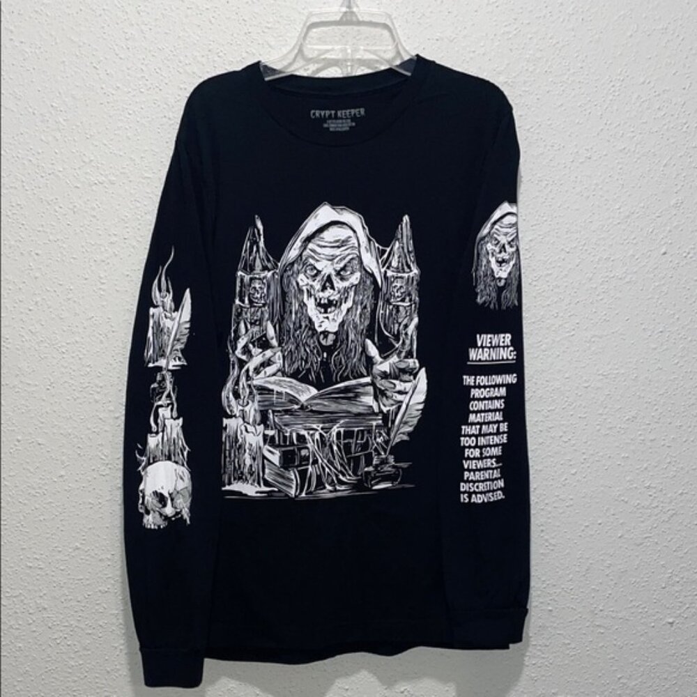 Black Graphic Long Sleeve Tee